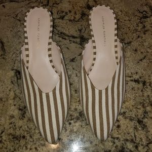 Loeffler Randall Juno striped kitten heel mule